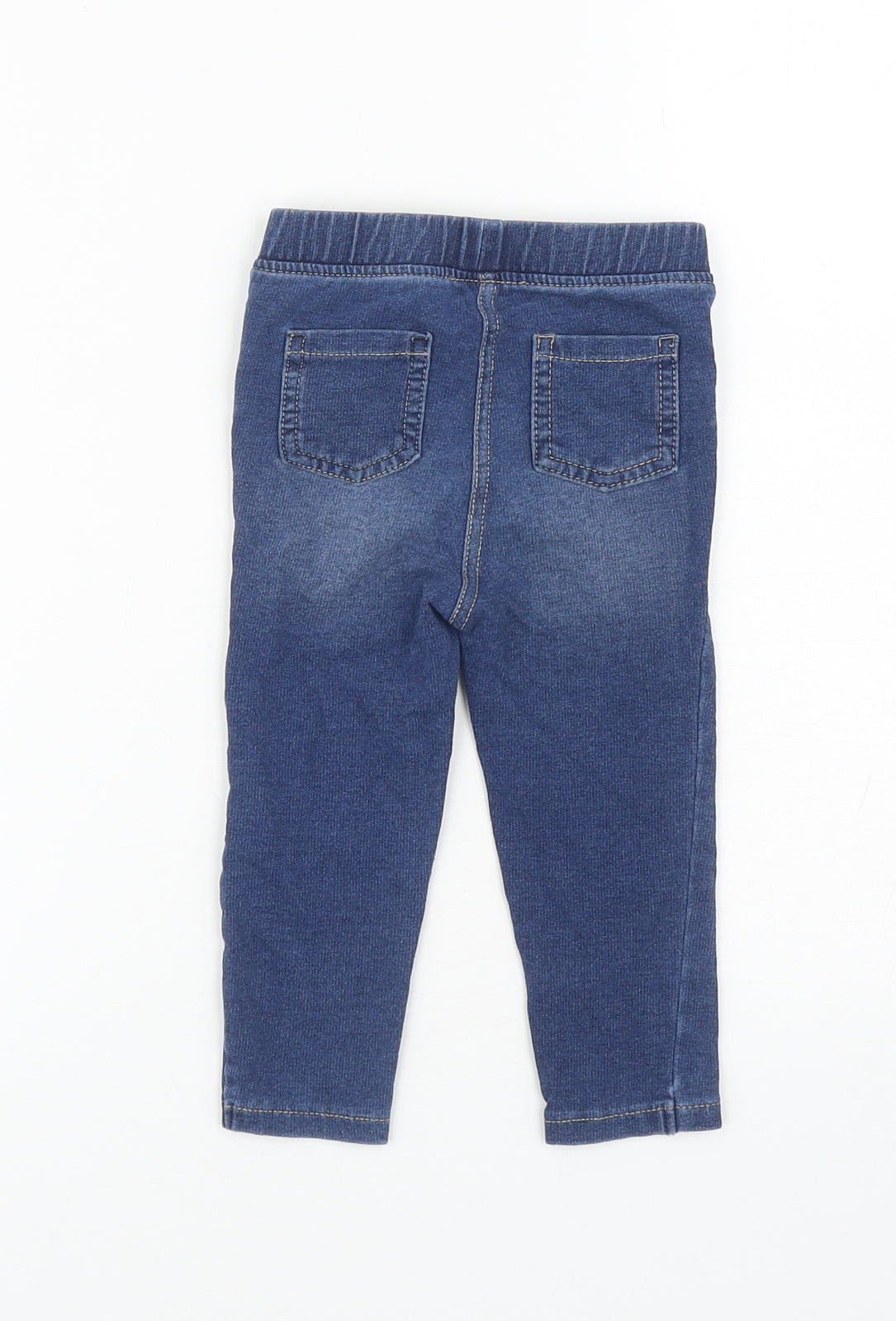 George Girls Blue Cotton Pedal Pusher Jeans Size 12-18 Months Pullover