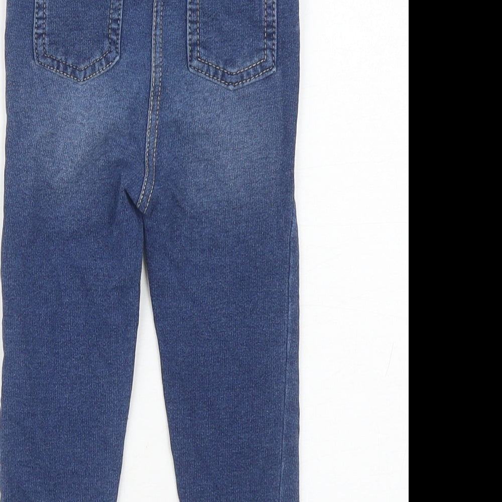 George Girls Blue Cotton Pedal Pusher Jeans Size 12-18 Months Pullover
