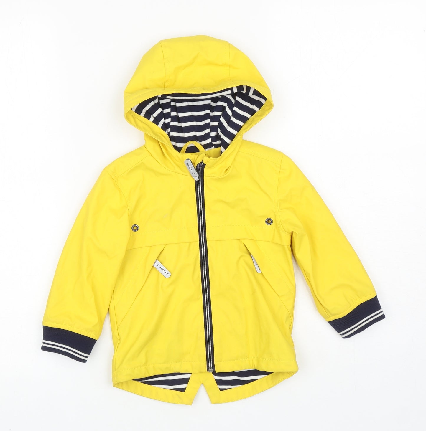 Debenhams Boys Yellow Rain Coat Coat Size 12-18 Months Zip