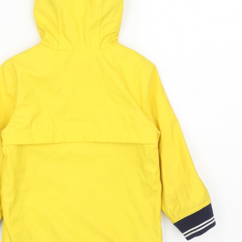 Debenhams Boys Yellow Rain Coat Coat Size 12-18 Months Zip