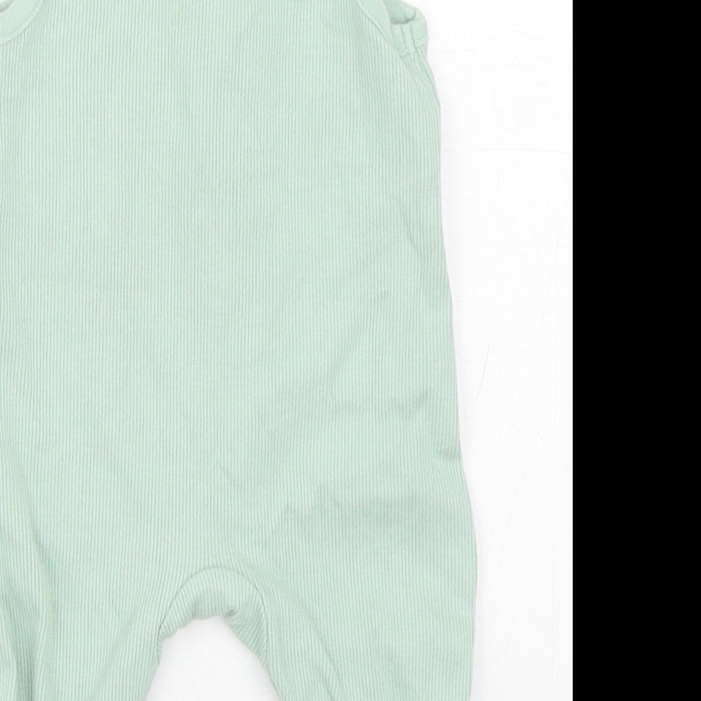 Nutmeg Baby Green Cotton Babygrow One-Piece Size 0-3 Months Snap - Dumbo