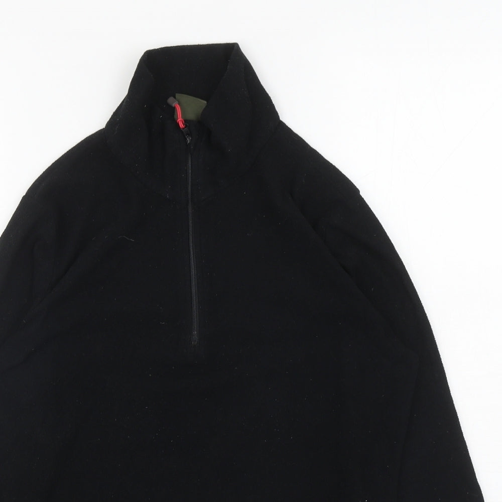 Gelert Womens Black Polyester Pullover Sweatshirt Size 10 Zip