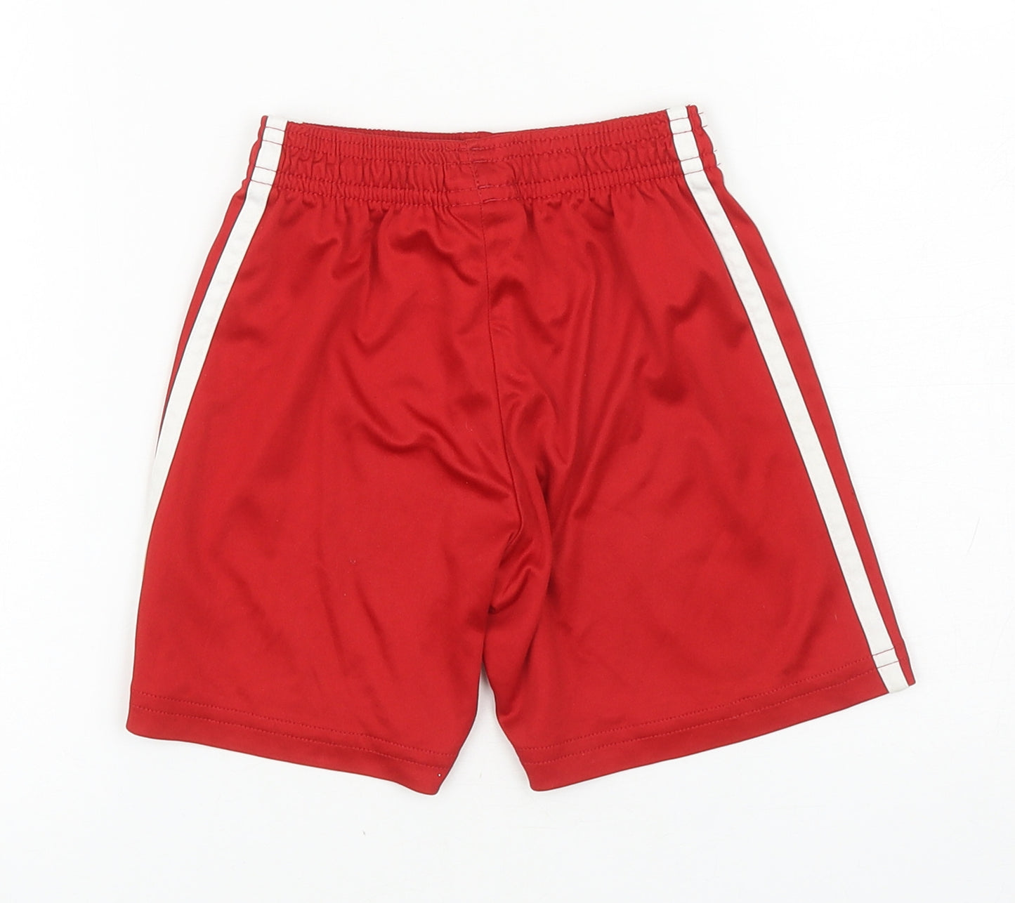 adidas Boys Red Polyester Sweat Shorts Size 3-4 Years Regular - SUFC
