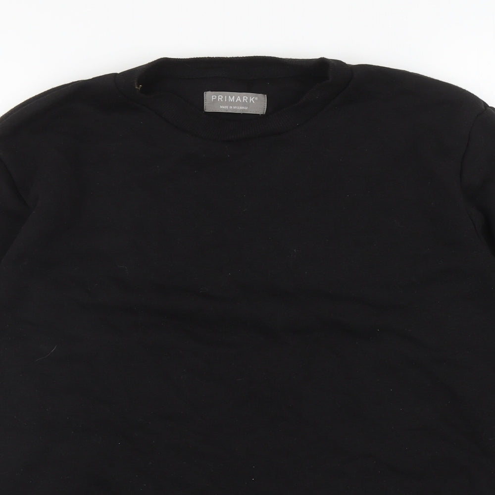 Primark Mens Black Polyester Pullover Sweatshirt Size M