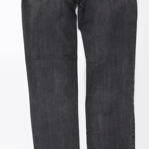 Signature by Levi Strauss & Co. Womens Grey Cotton Skinny Jeans Size 26 in L31 in Slim Button