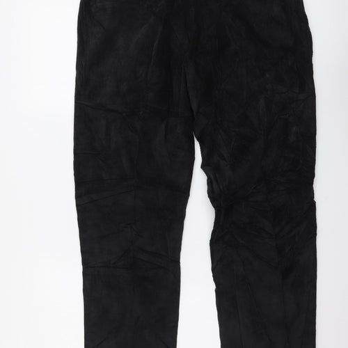 Marks and Spencer Mens Black Cotton Straight Jeans Size 34 in L31 in Regular Button