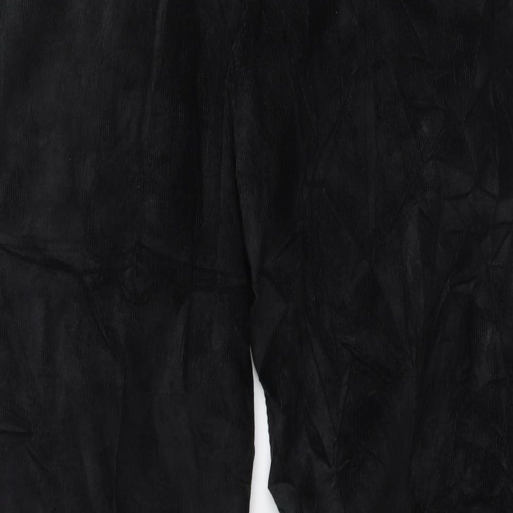 Marks and Spencer Mens Black Cotton Straight Jeans Size 34 in L31 in Regular Button