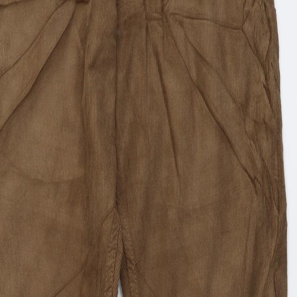 Marks and Spencer Mens Brown Cotton Straight Jeans Size 30 in L33 in Regular Button