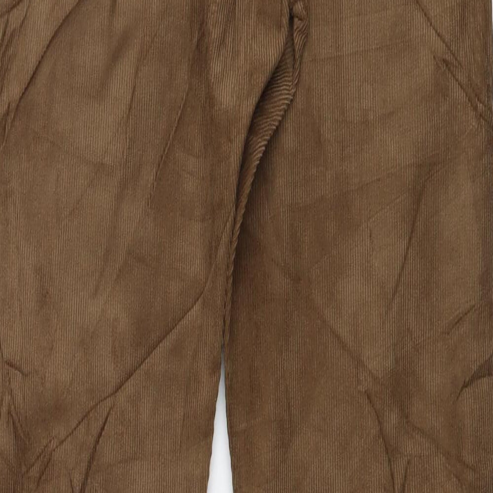 Marks and Spencer Mens Brown Cotton Straight Jeans Size 30 in L33 in Regular Button