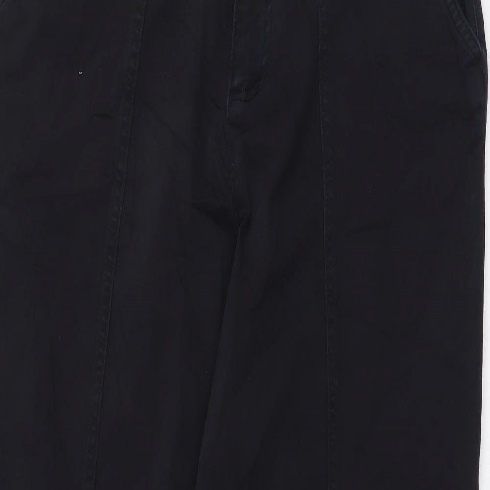 Per Una Womens Black Cotton Mom Jeans Size 10 L26 in Regular Button