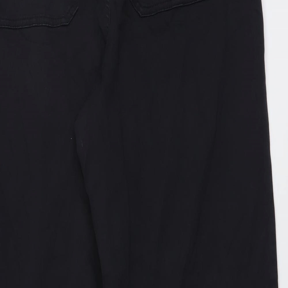 Per Una Womens Black Cotton Mom Jeans Size 10 L26 in Regular Button