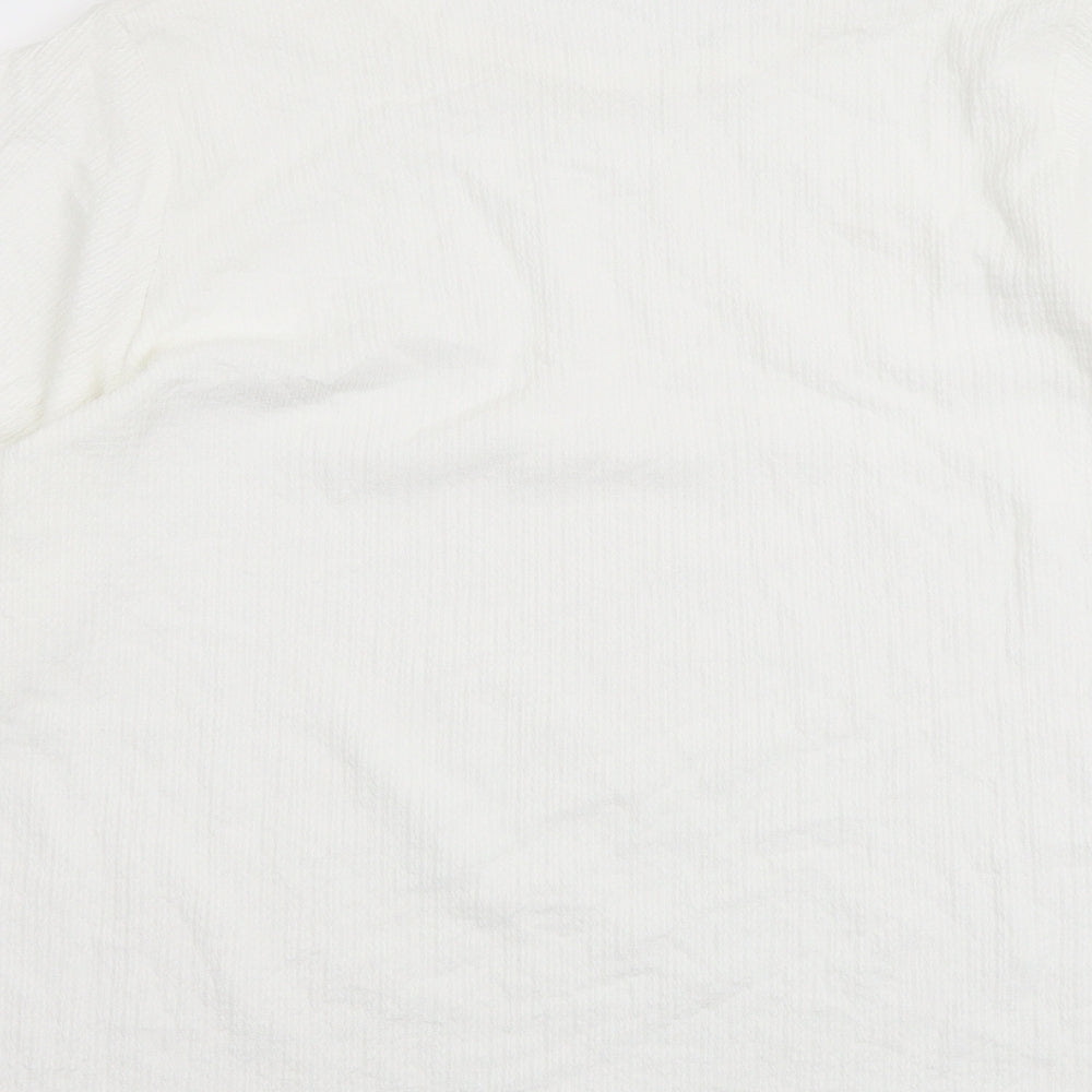 Marks and Spencer Womens White Polyester Basic Blouse Size 20 Round Neck