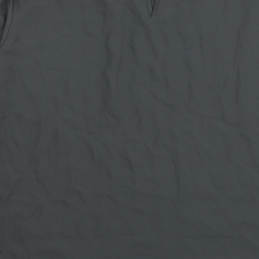 Marks and Spencer Womens Grey Polyester Basic Blouse Size 16 Round Neck