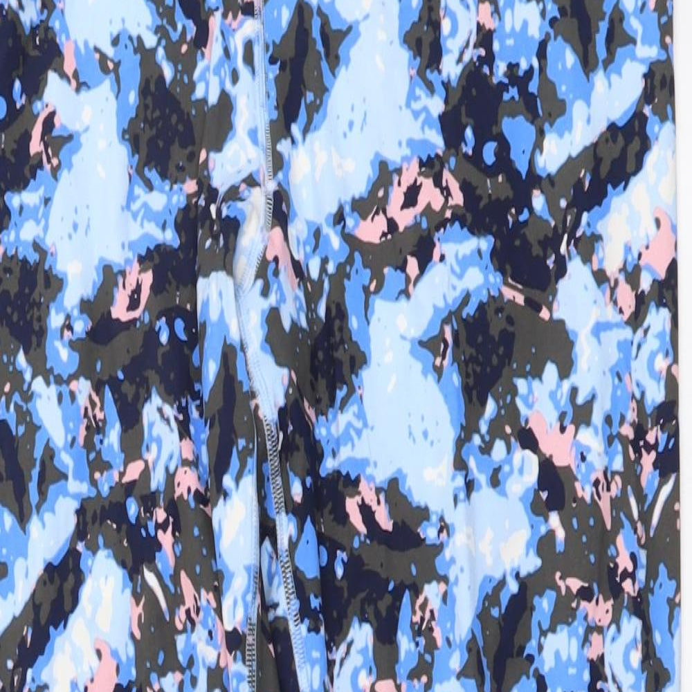 Marks and Spencer Womens Multicoloured Geometric Polyester Compression Leggings Size 18 L26 in Regular