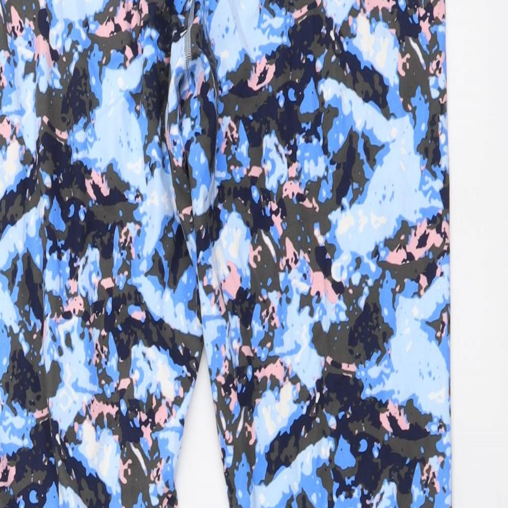 Marks and Spencer Womens Multicoloured Geometric Polyester Compression Leggings Size 18 L26 in Regular