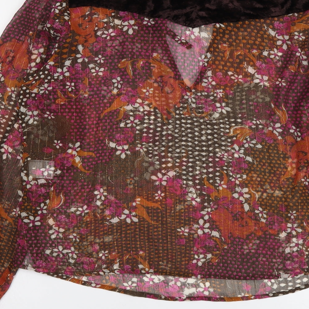 By Mexx Womens Multicoloured Geometric Polyester Basic Blouse Size 16 Round Neck