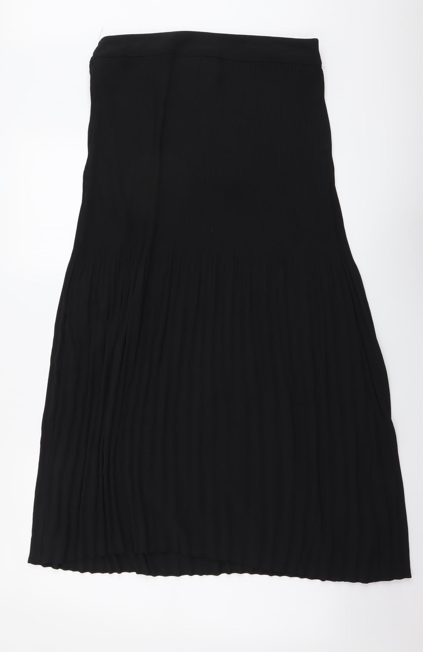 Primark Womens Black Polyester Pleated Skirt Size 14