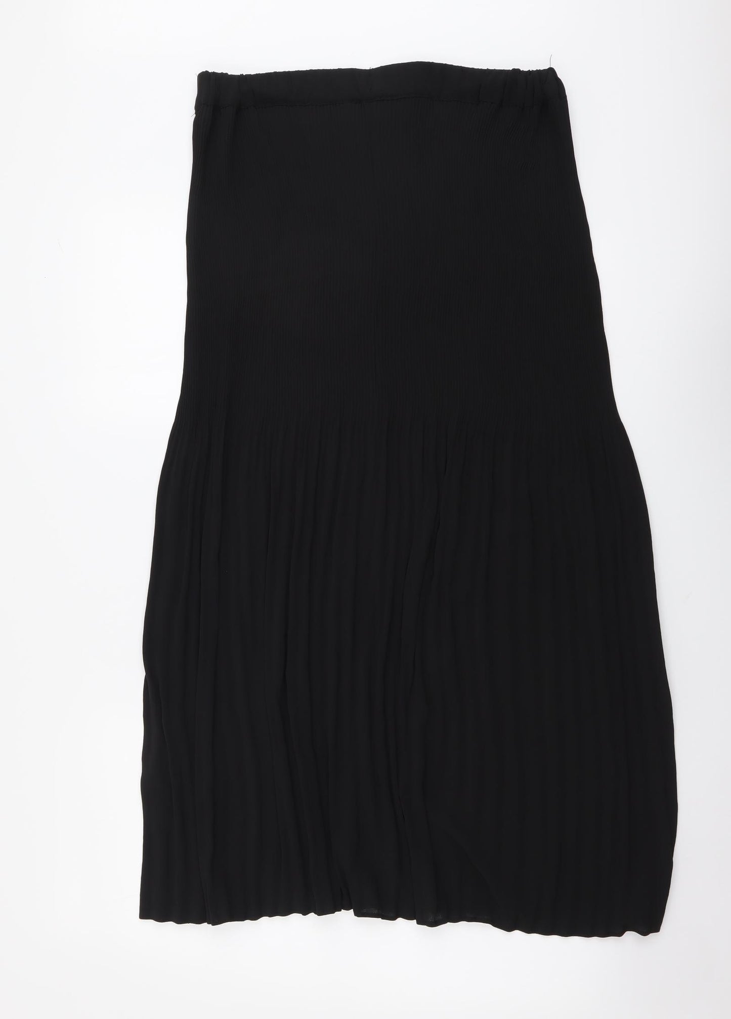 Primark Womens Black Polyester Pleated Skirt Size 14