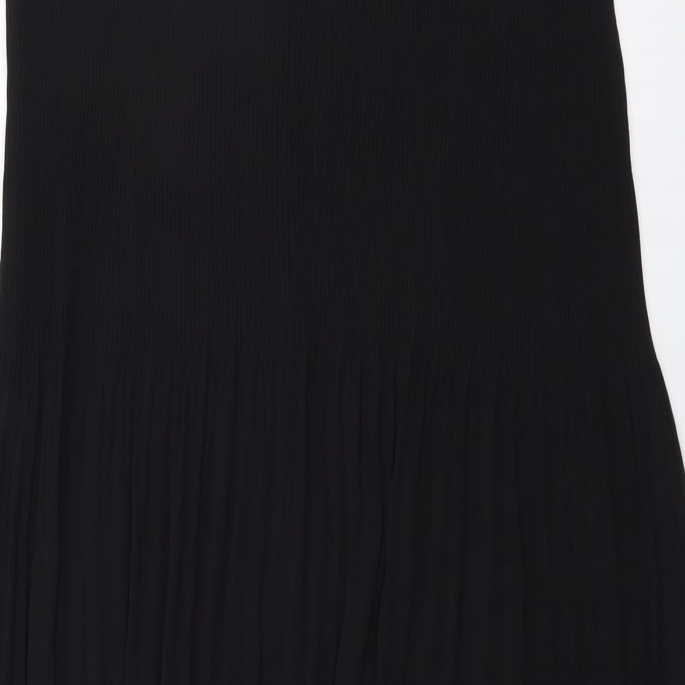 Primark Womens Black Polyester Pleated Skirt Size 14