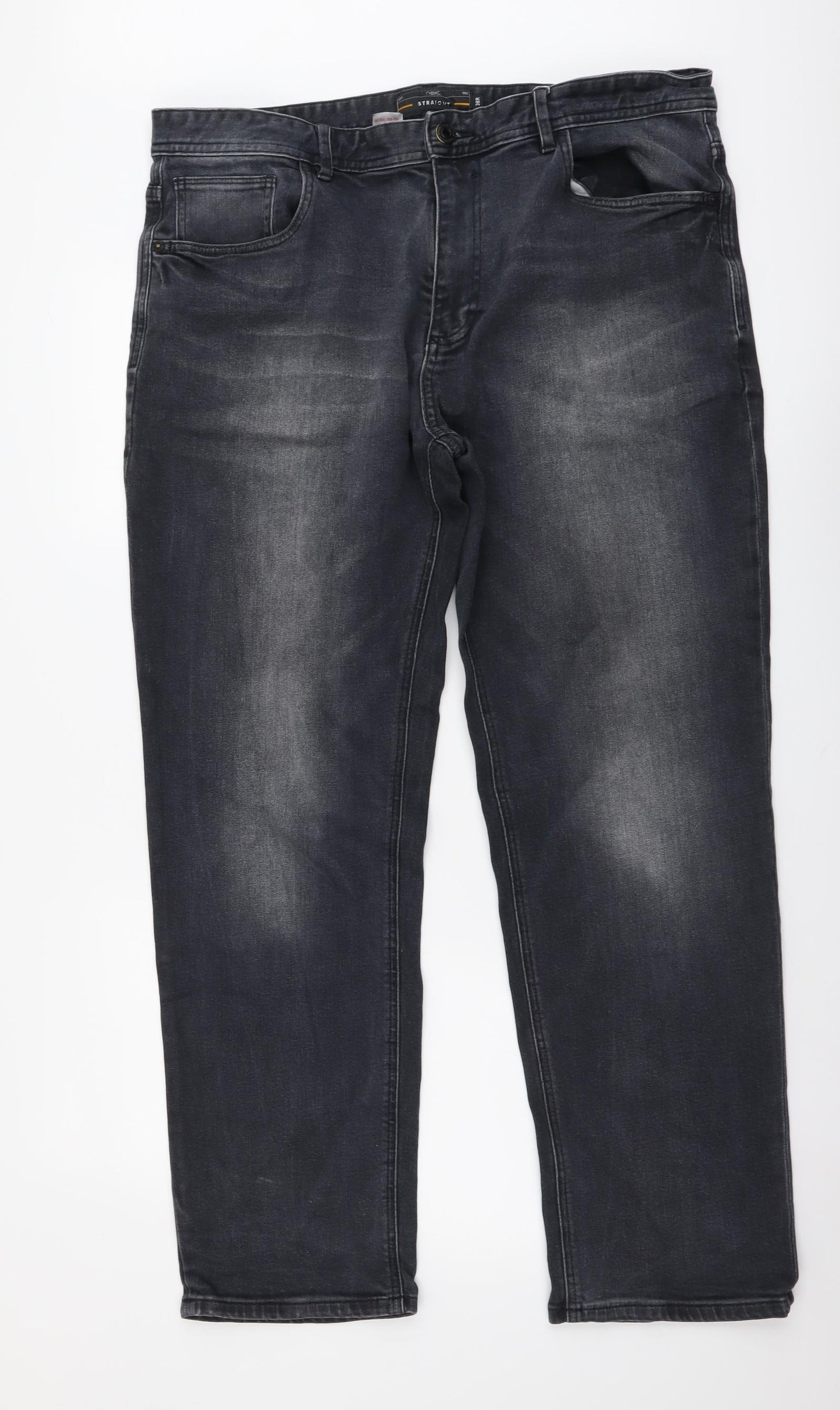 NEXT Mens Blue Cotton Straight Jeans Size 38 in L30 in Regular Button