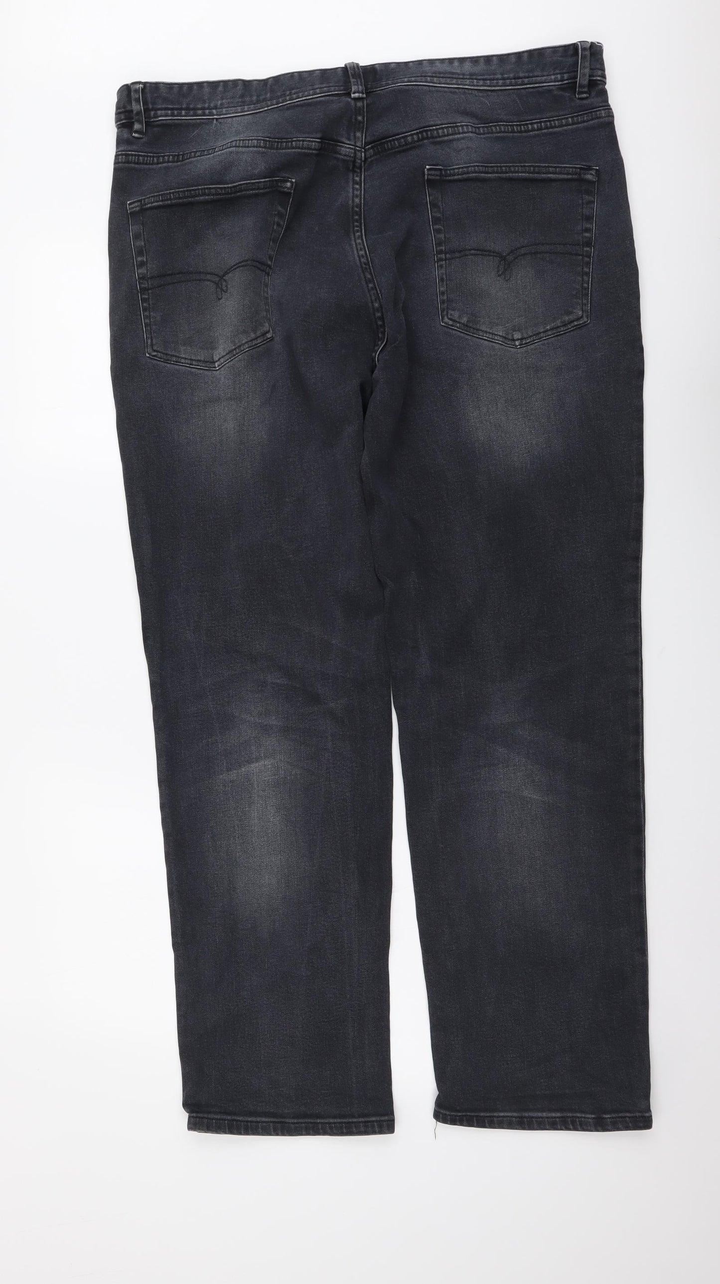 NEXT Mens Blue Cotton Straight Jeans Size 38 in L30 in Regular Button