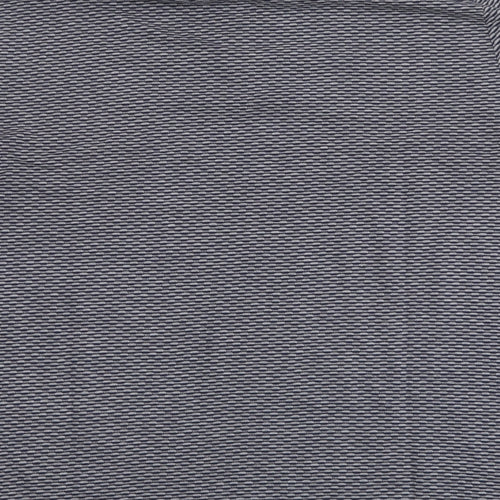 NEXT Mens Blue Geometric Cotton Polo Size XL Collared Pullover