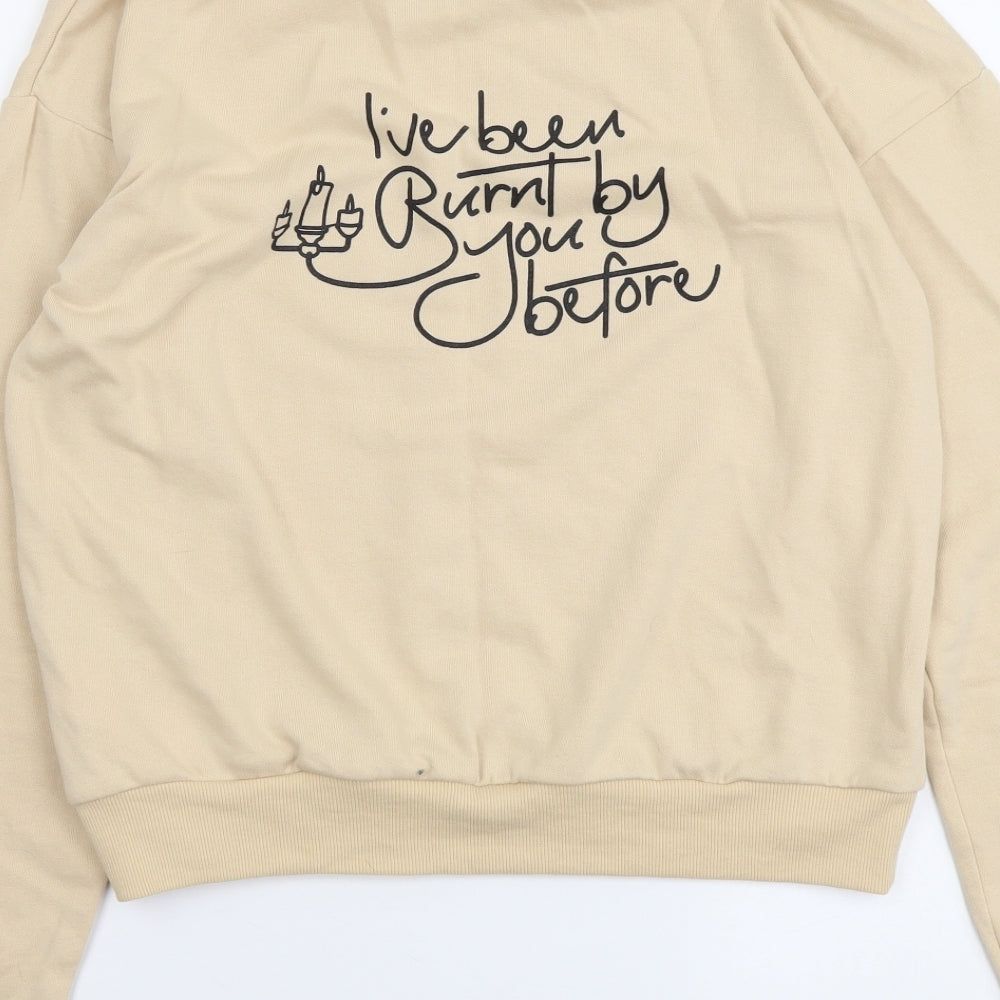 MINKPINK Womens Beige Cotton Pullover Sweatshirt Size S Pullover - Disney Beauty and the Beast