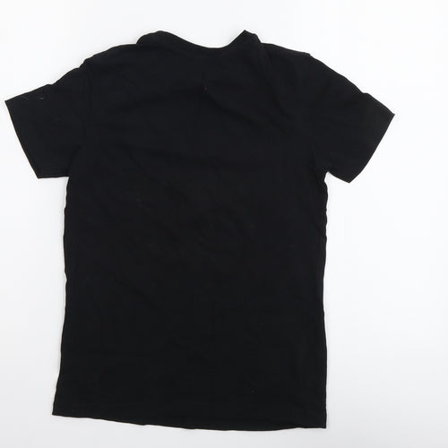 George Boys Black Cotton Basic T-Shirt Size 9-10 Years Round Neck Pullover - Legendary Gamer
