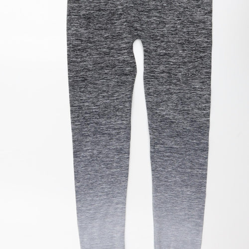 Just Strongs Womens Grey Polyester Compression Leggings Size S L25 in Regular - Ombre
