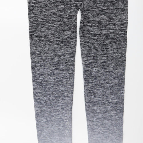 Just Strongs Womens Grey Polyester Compression Leggings Size S L25 in Regular - Ombre