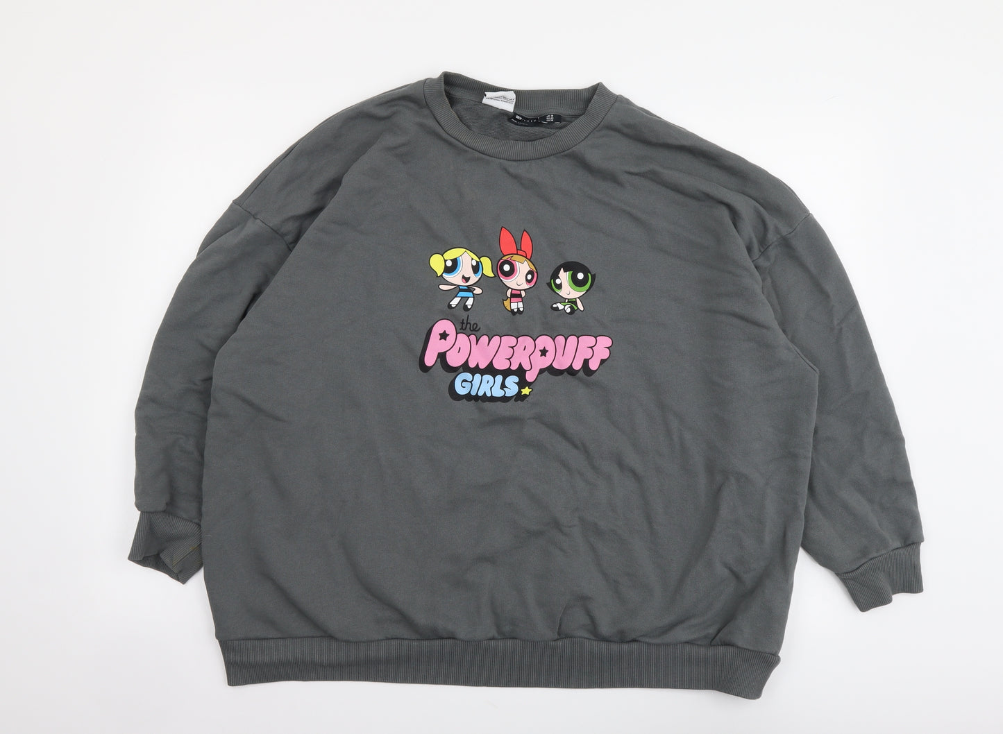 ASOS Womens Grey Polyester Pullover Sweatshirt Size 18 Pullover - The Powerpuff Girls