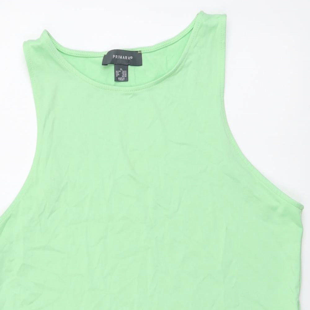 Primark Womens Green Polyester Bodysuit One-Piece Size XL Snap