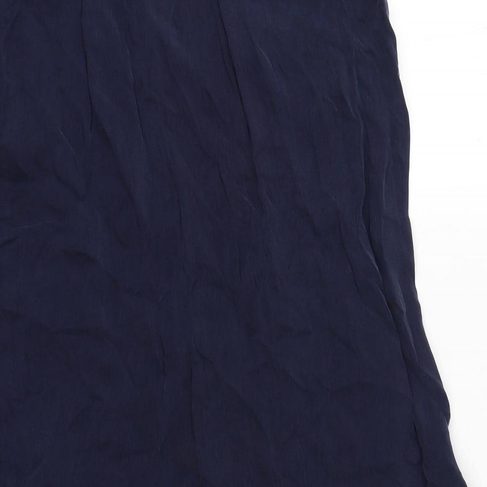 Per Una Womens Blue Polyester A-Line Skirt Size 12 - Navy
