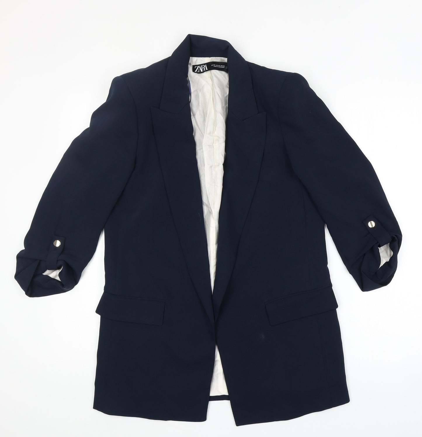 Zara Womens Blue Jacket Blazer Size XS