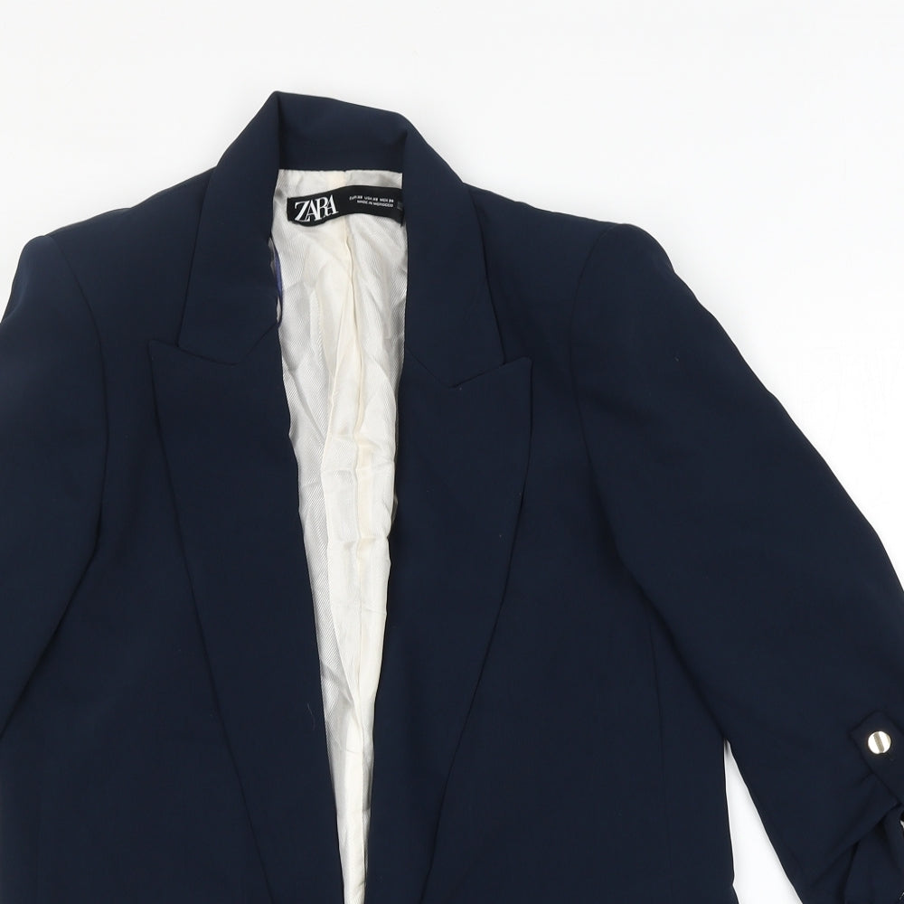 Zara Womens Blue Jacket Blazer Size XS