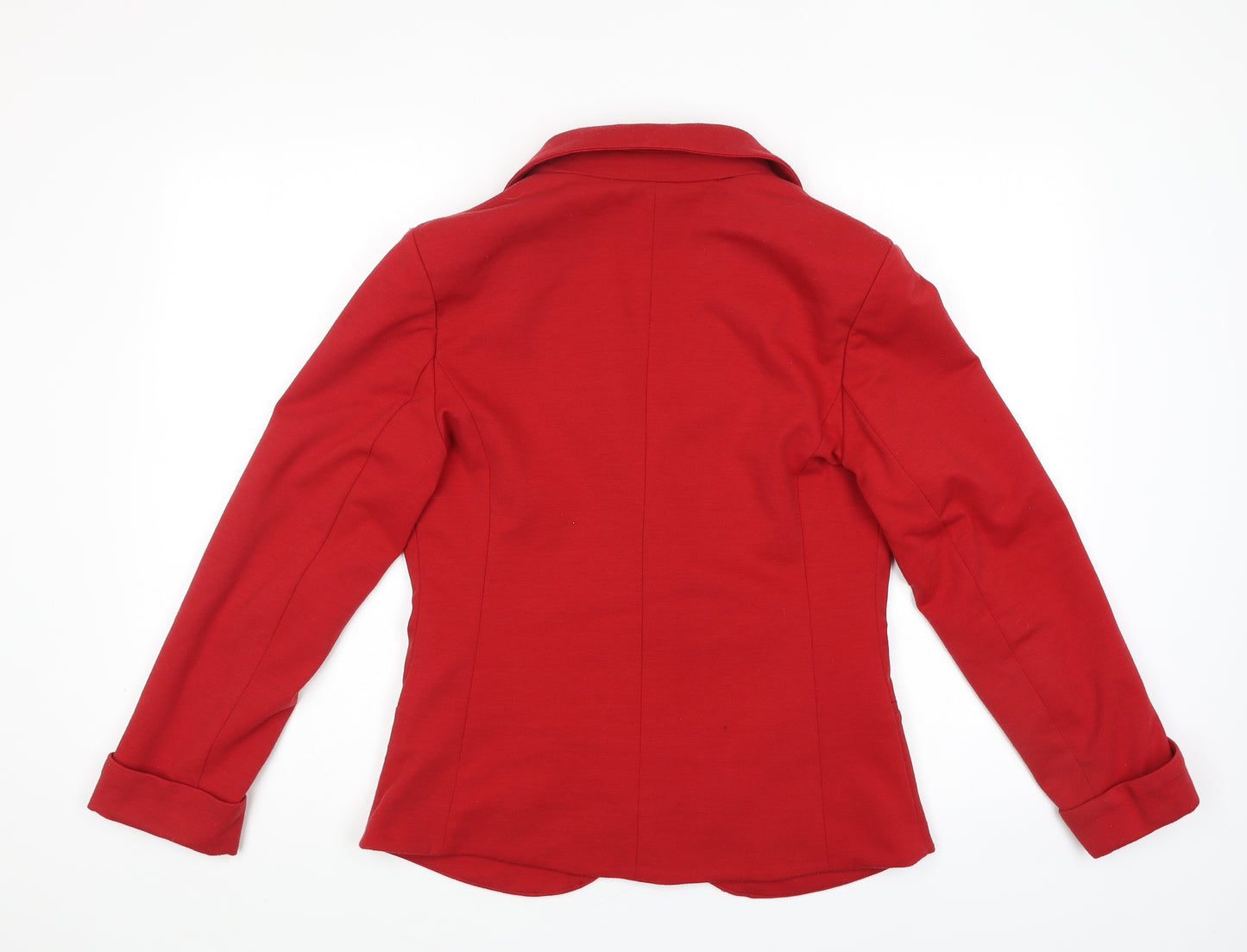 New Look Womens Red Jacket Blazer Size 12 Button