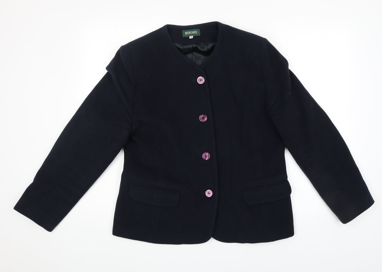 Rowland's Womens Blue Jacket Size 14 Button
