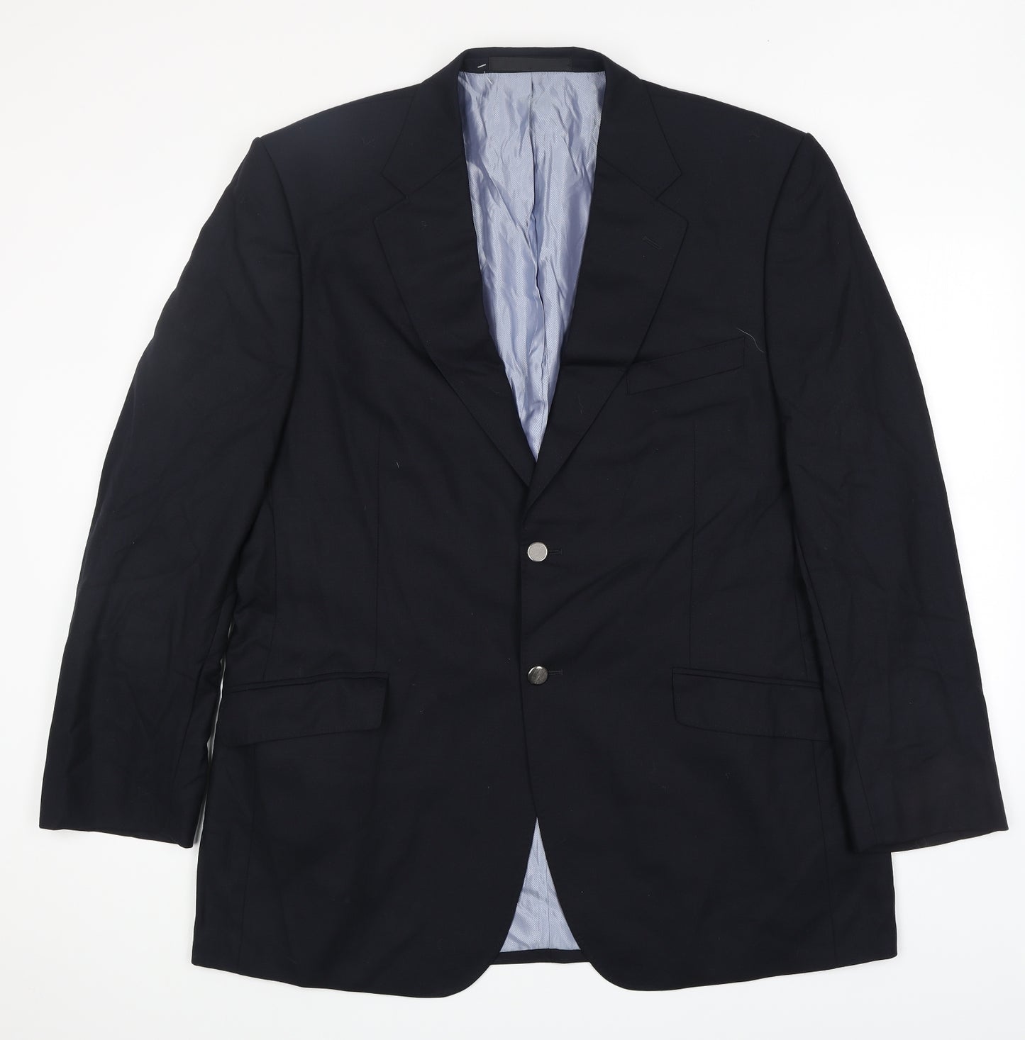 Marks and Spencer Mens Blue Wool Jacket Blazer Size XL