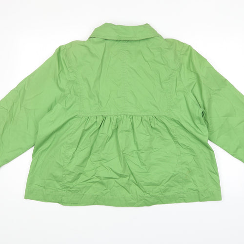 George Womens Green Jacket Coatigan Size 18 Snap