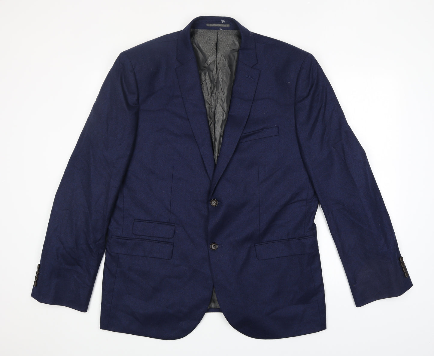 NEXT Mens Blue Wool Jacket Blazer Size XL
