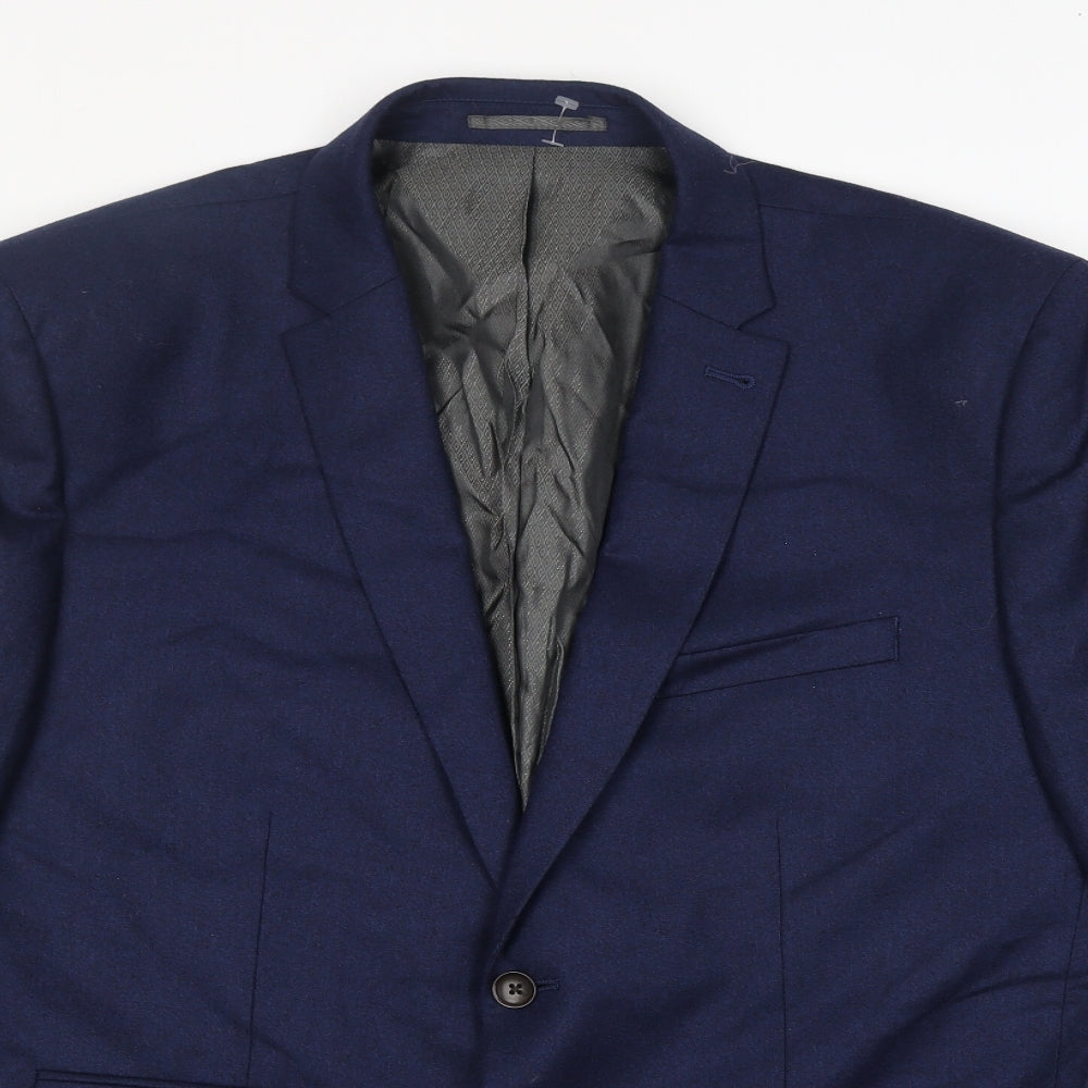 NEXT Mens Blue Wool Jacket Blazer Size XL