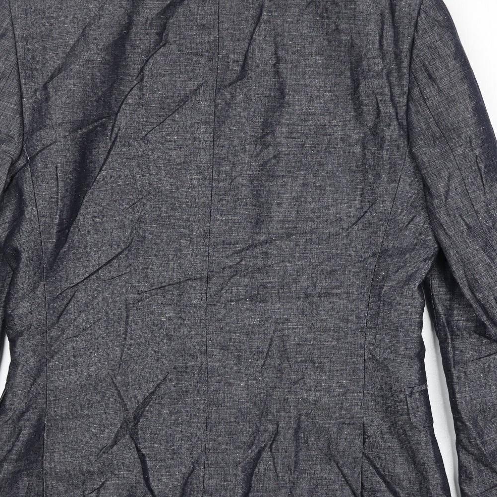 Topman Mens Blue Jacket Blazer Size L Button