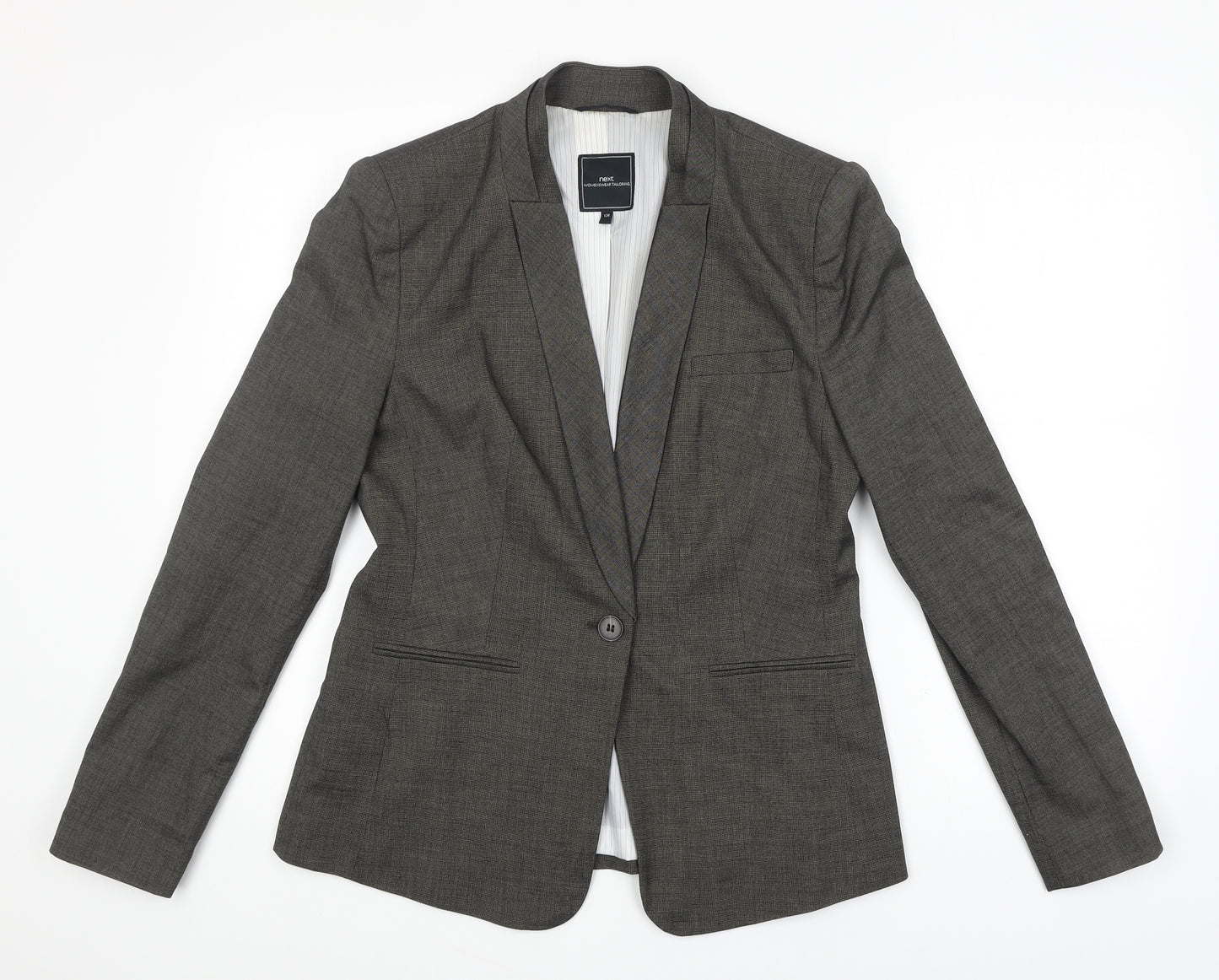 NEXT Womens Grey Polyester Jacket Blazer Size 12