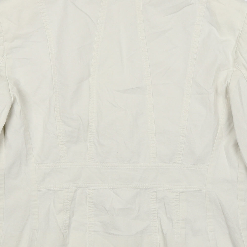 Marks and Spencer Womens Ivory Jacket Blazer Size 16 Button