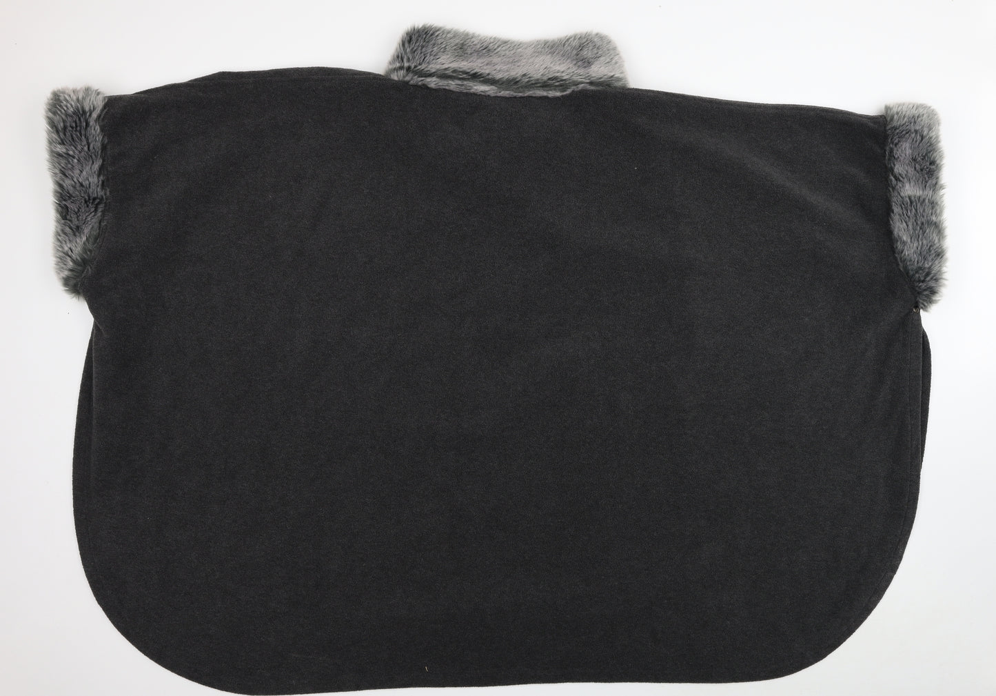 Very Womens Grey Overcoat Poncho Size M Button