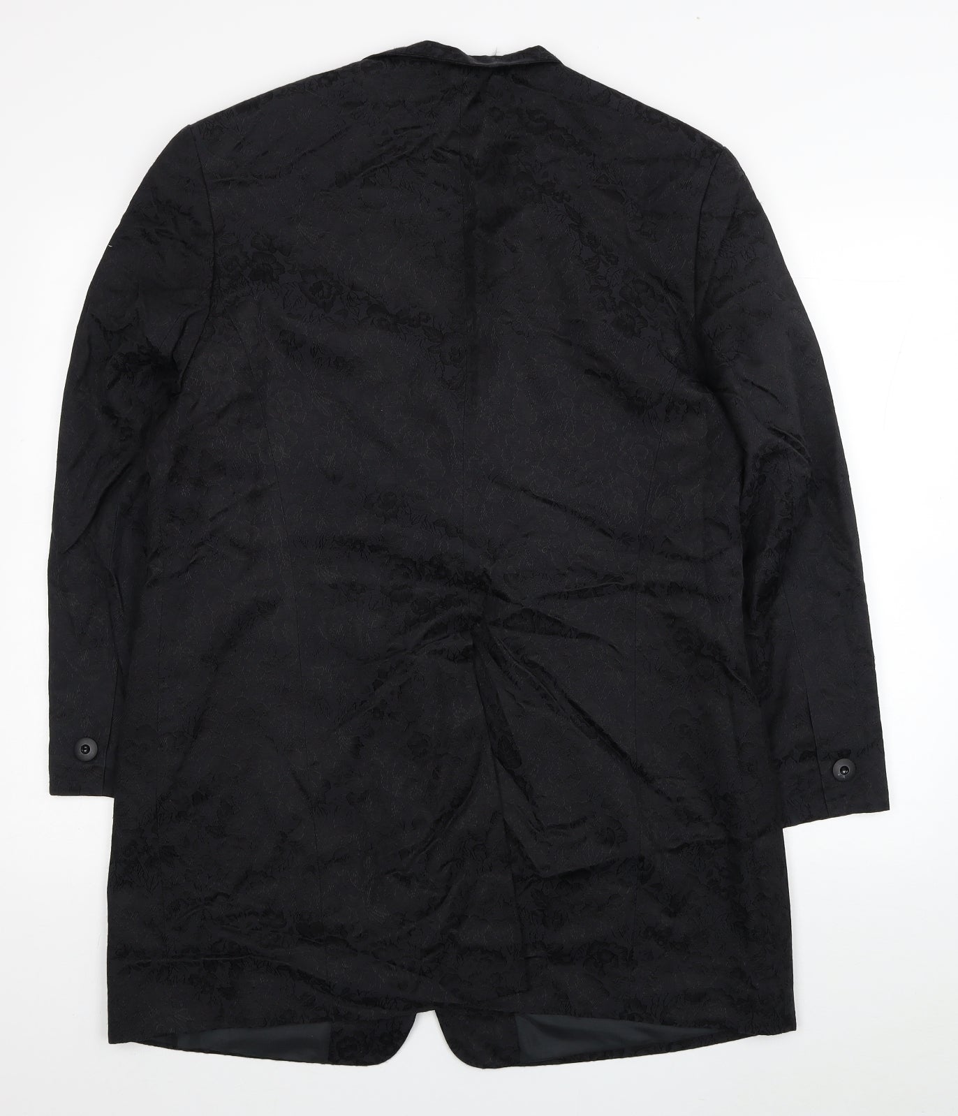 Canda Womens Black Floral Cotton Jacket Blazer Size 18