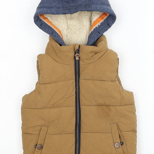 NEXT Boys Brown Gilet Coat Size 3 Years Zip