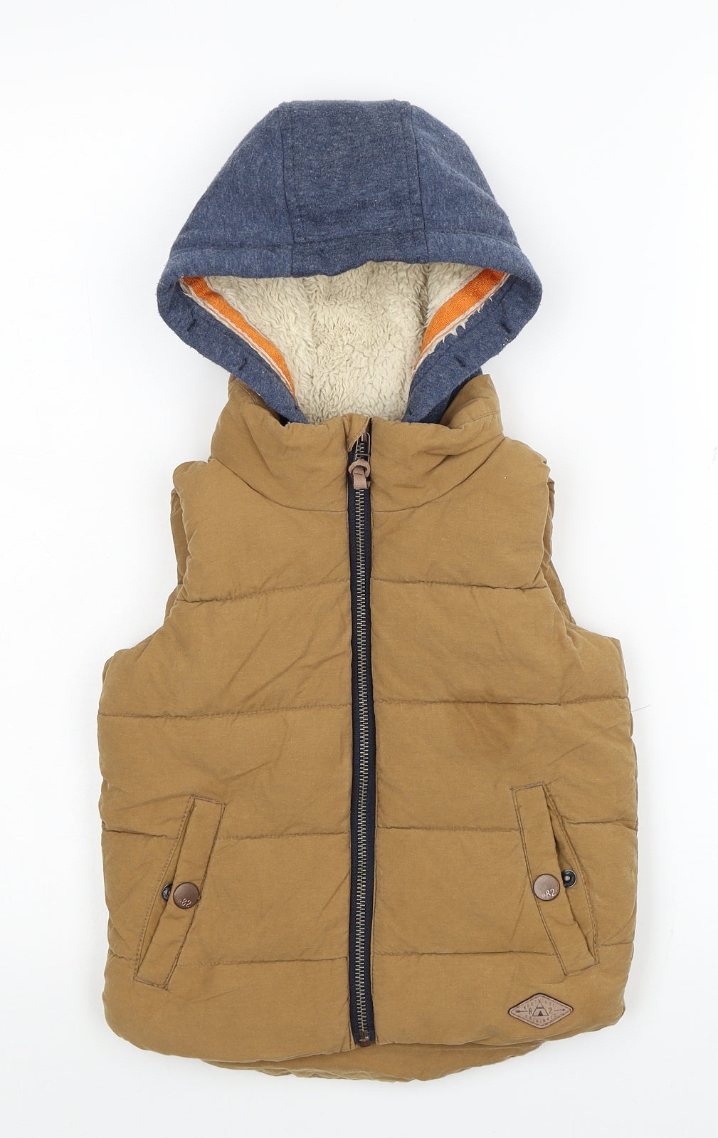 NEXT Boys Brown Gilet Coat Size 3 Years Zip