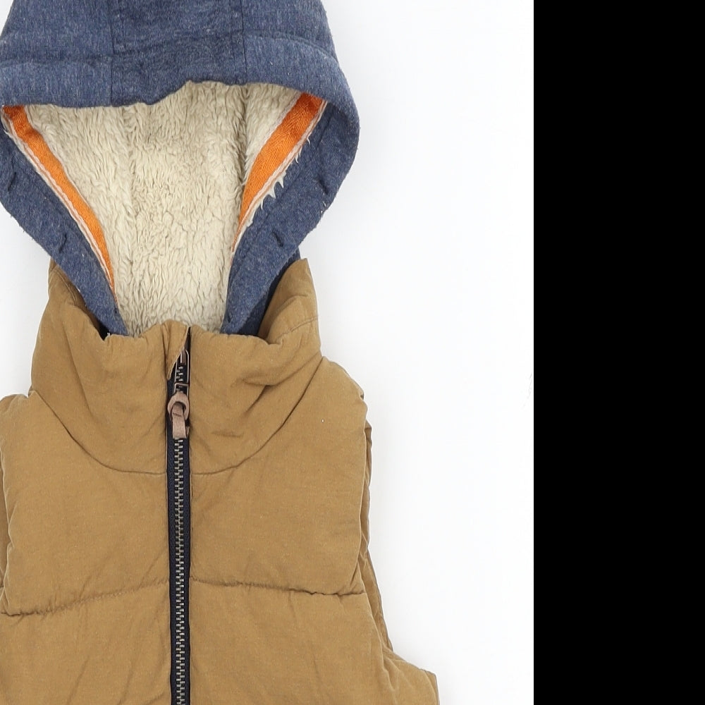 NEXT Boys Brown Gilet Coat Size 3 Years Zip