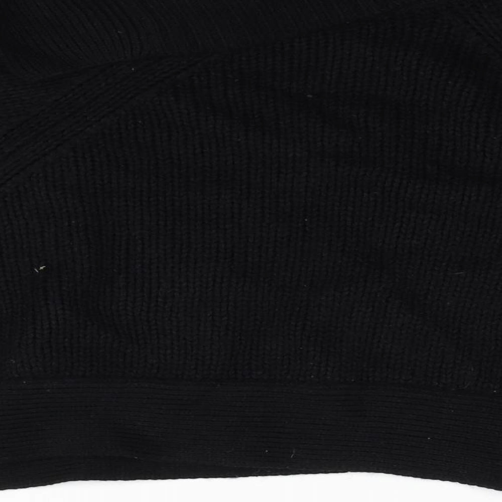 Chilli Pepper Womens Black Roll Neck Acrylic Pullover Jumper Size M - Poncho